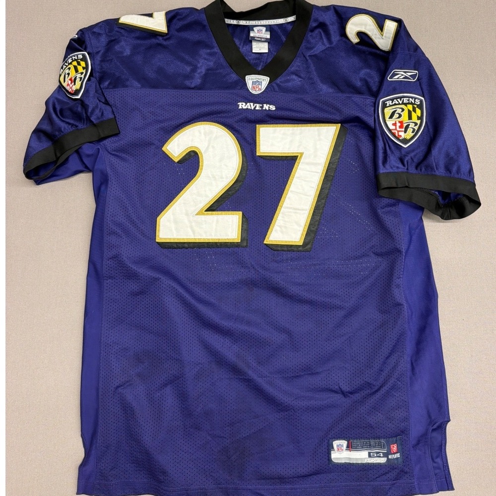 Reebok Baltimore Ravens Ray Rice 27 Authentic NFL Jersey Purple Mens 54 XL